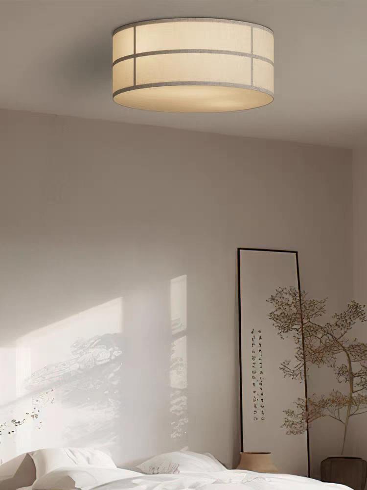Linen Drum ceiling light