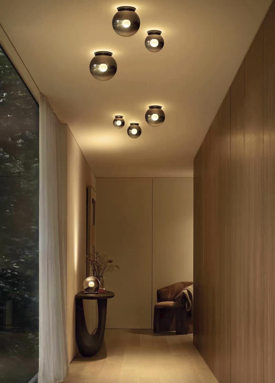 Smoked Globe ceiling light