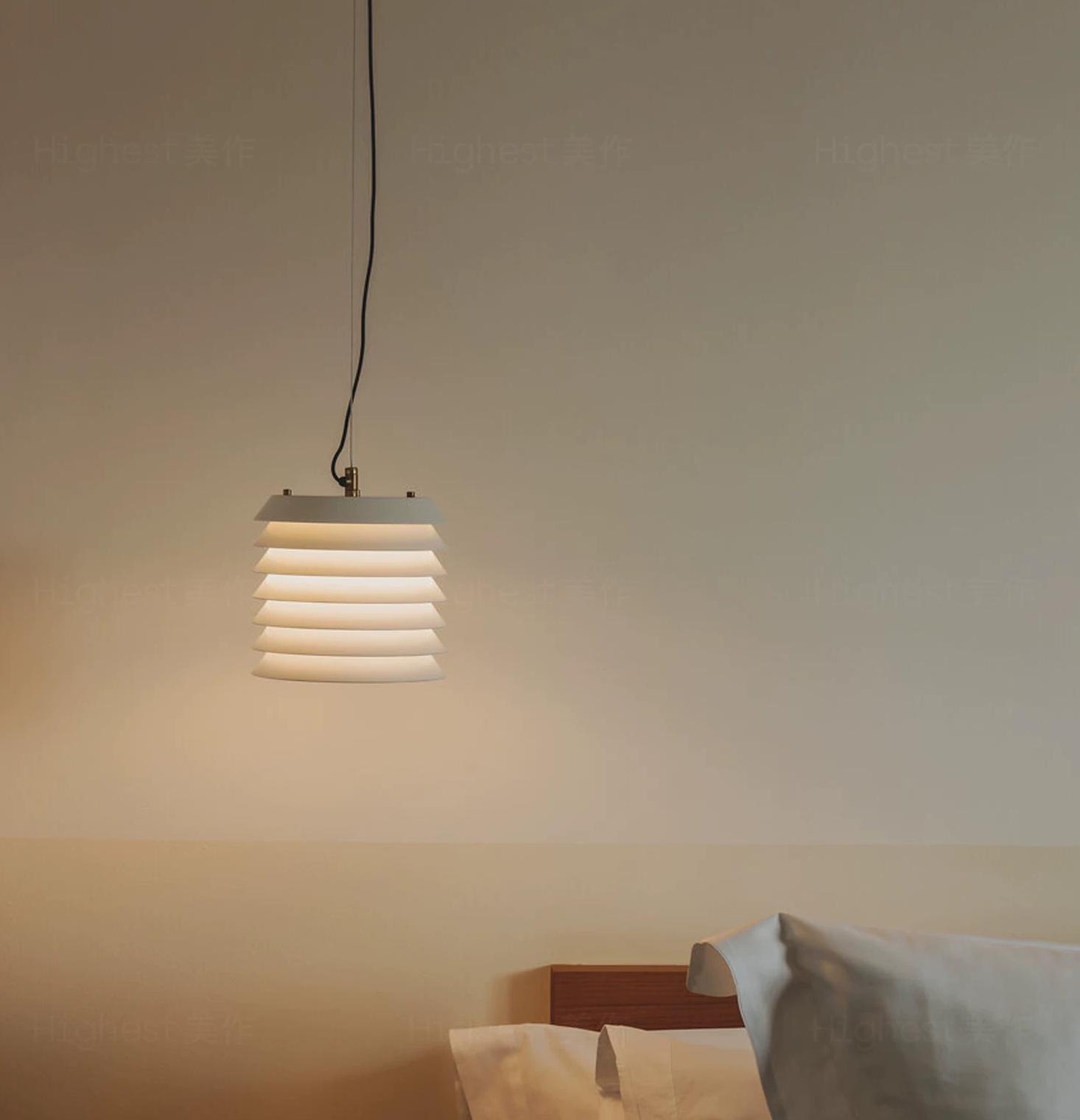 Ribbed Drum pendant light