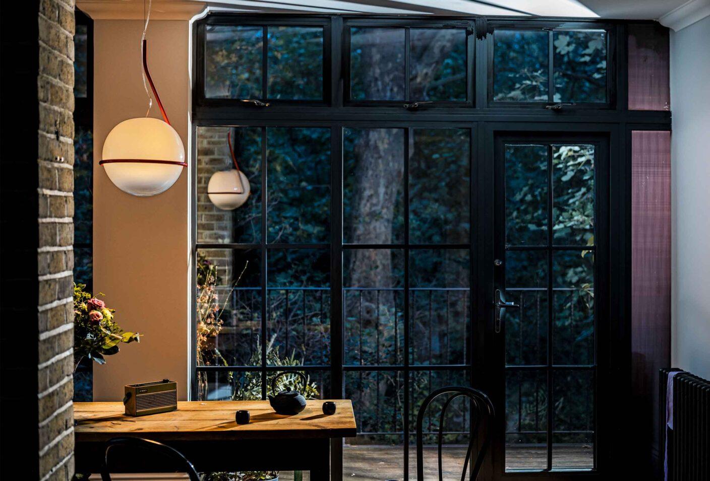 Strapped Globe pendant light