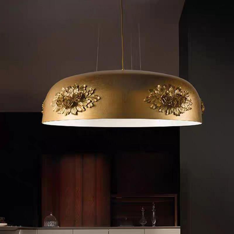 Textured Drum pendant light