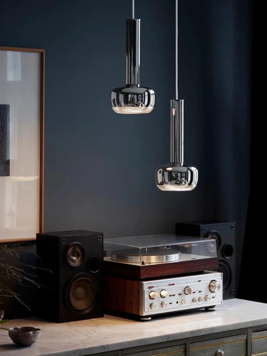 Glass Column pendant light