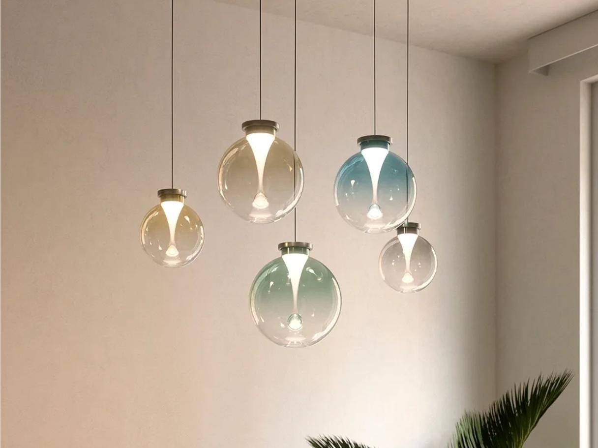 Tinted Globe pendant light