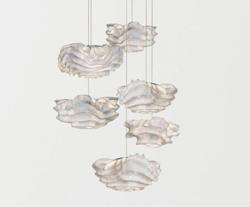 Ruffled Cloud pendant light