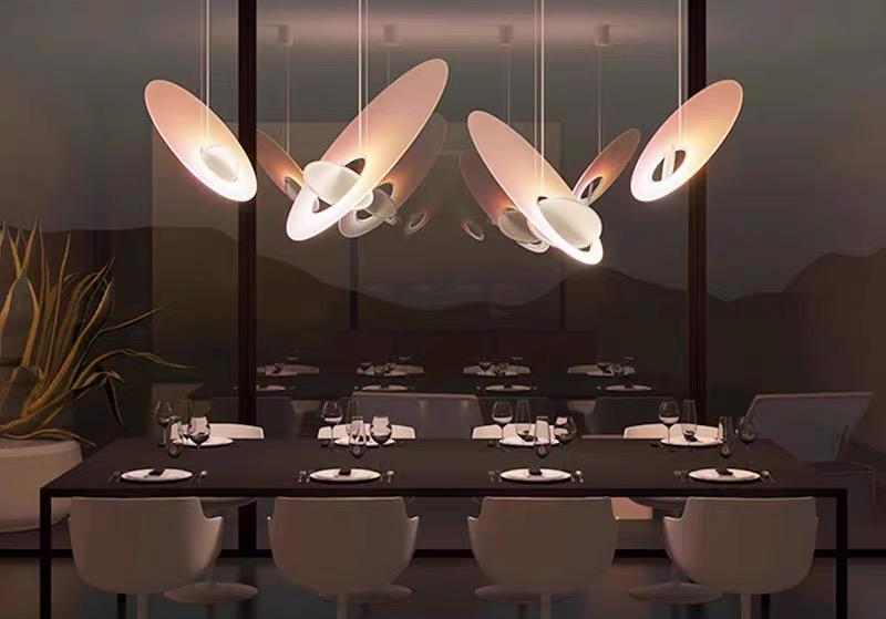 Tilted Disc pendant light