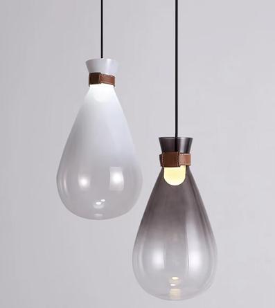Glass Teardrop pendant light