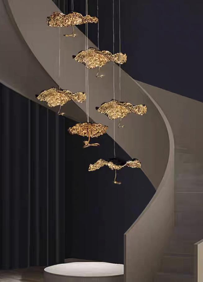 Gold Petals pendant light