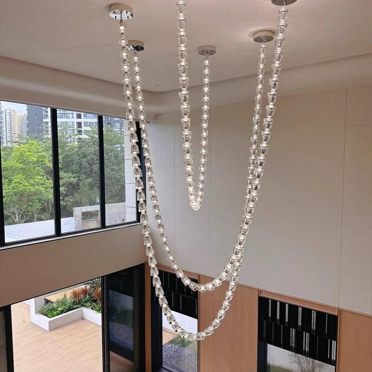 Draped Crystal pendant light